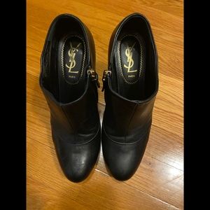 YSL Black ankle bootie